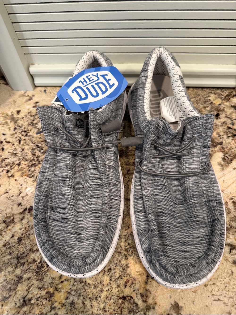 Hey Dude Men’s Slip-On Sneakers in Heather Gray US size 10 NWT